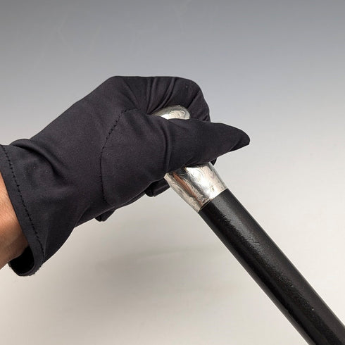 【取置中】1907年 英国アンティーク 紳士用 純銀製 丸ハンドル ステッキ 杖 92cm